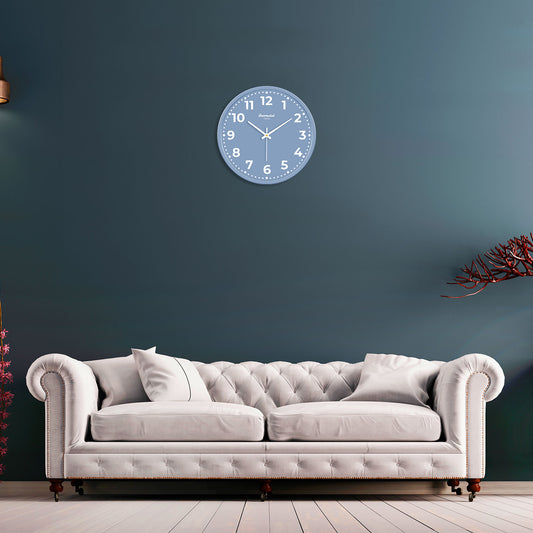 Grey And White Round Designer Wall Clock