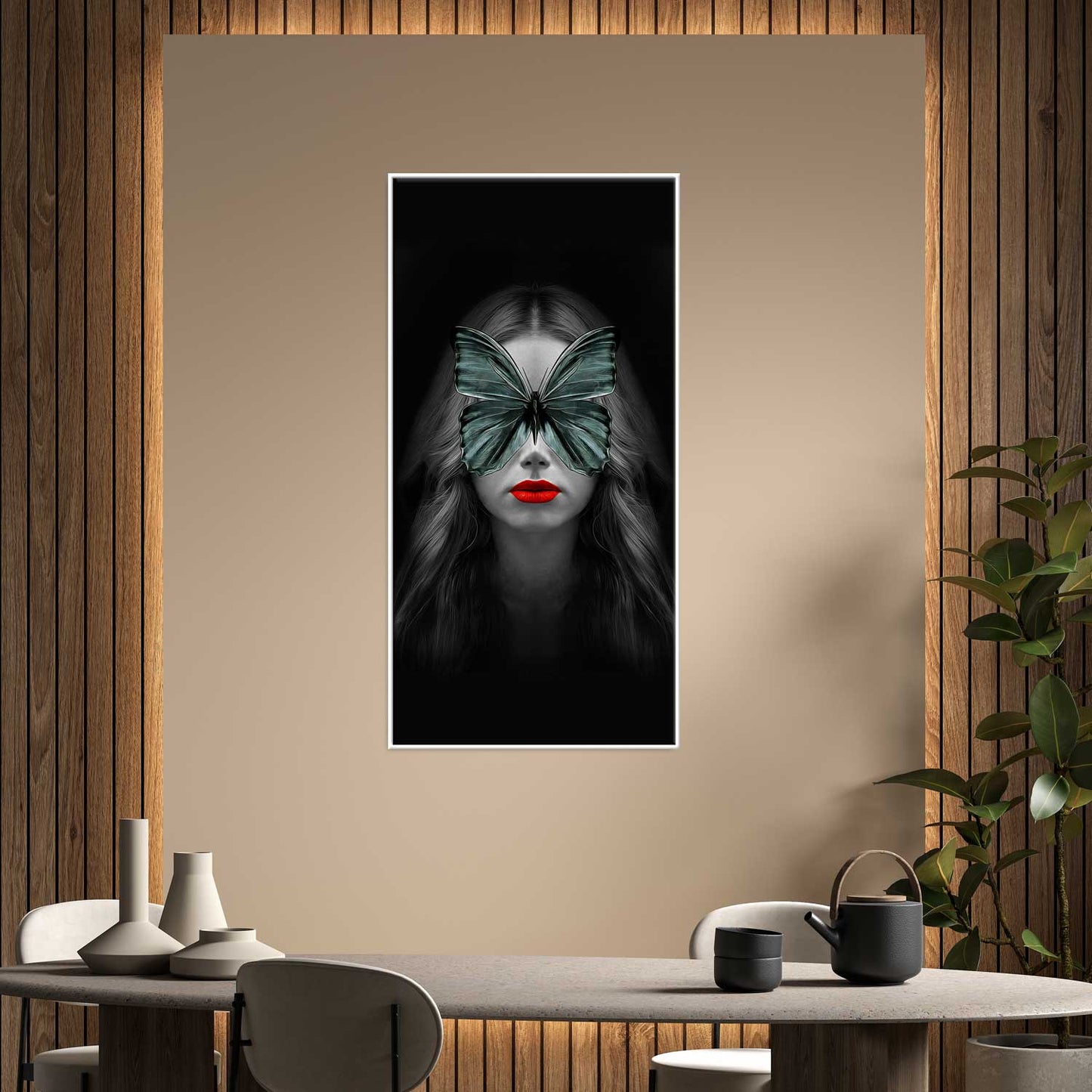 Butterfly Girl Abstract Wall Painting