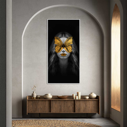 Butterfly Girl Abstract Wall Painting