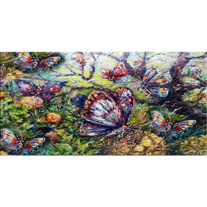 Multi Color Butterfly Wall Painting
